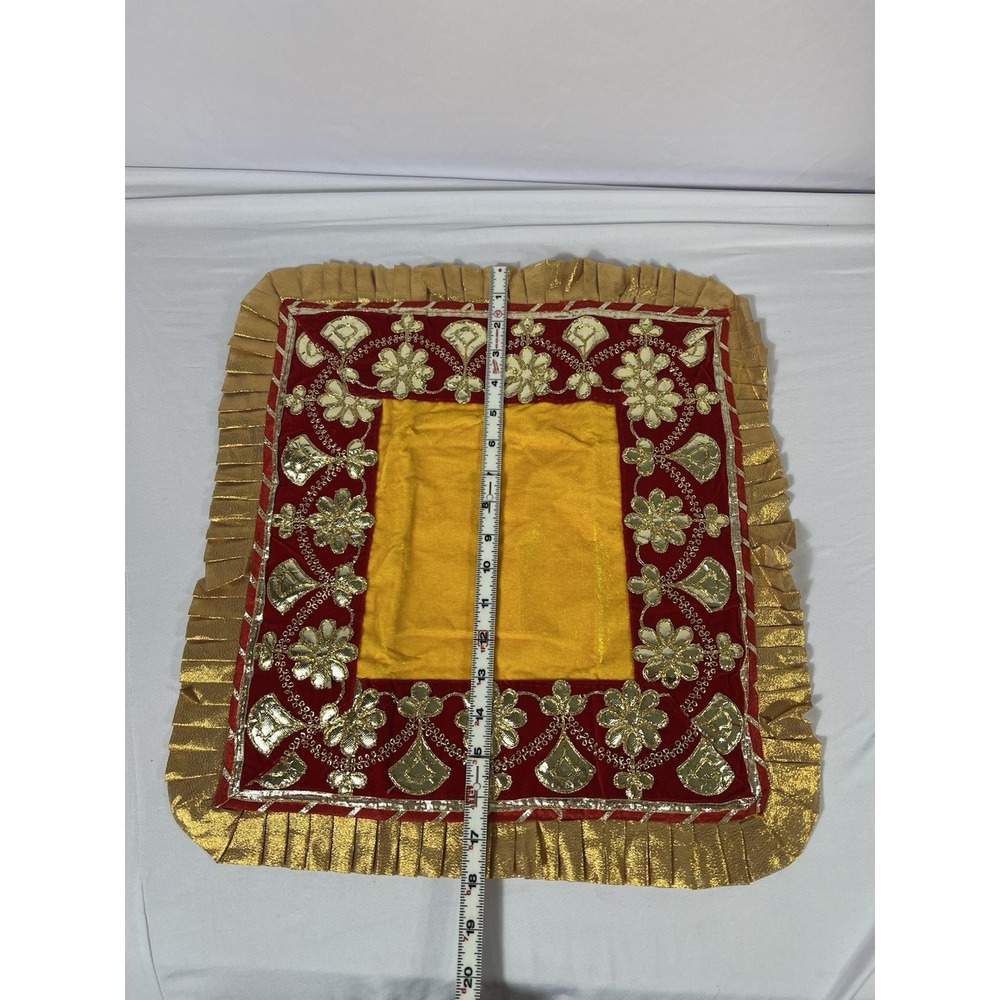 Decorative Mat Aasan Velvet Pooja Cloth Large Decorative Cloth (Size 17x17" - Picture 3 of 5